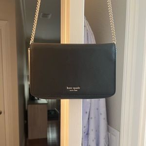 Kate spade black chain crossbody purse